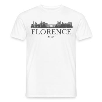 Florenz Skyline, Italien, Florenz-Silhouette - Männer T-Shirt - Weiß - Vorne - AI Model Male 178 dark (178cm)
