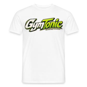GymTonic – Trinkfitness - Männer T-Shirt - Weiß - Vorne - AI Model Male 178 dark (178cm)