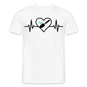 Herz Gärtnerei – Liebe Zur Natur - Männer T-Shirt - Weiß - Vorne - AI Model Male 178 dark (178cm)