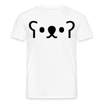 Émoticône de l’ours Kuma ʕ•ᴥ•ʔ Ours Mignons - T-shirt homme - blanc - Devant - AI Model Male 178 dark (178cm)