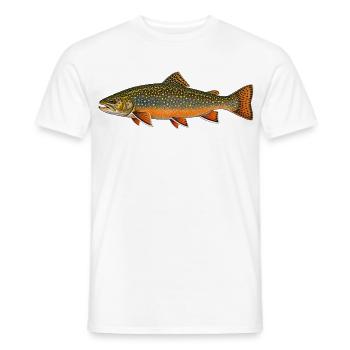 Bachforelle in Herbstfarben - Männer T-Shirt - Weiß - Vorne - AI Model Male 178 dark (178cm)