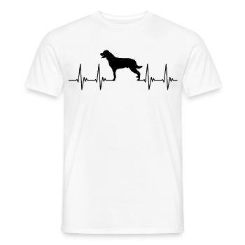 Rottweiler, Kampfhund, Herz, Puls, Herzschlag Hund - Männer T-Shirt - Weiß - Vorne - AI Model Male 178 dark (178cm)