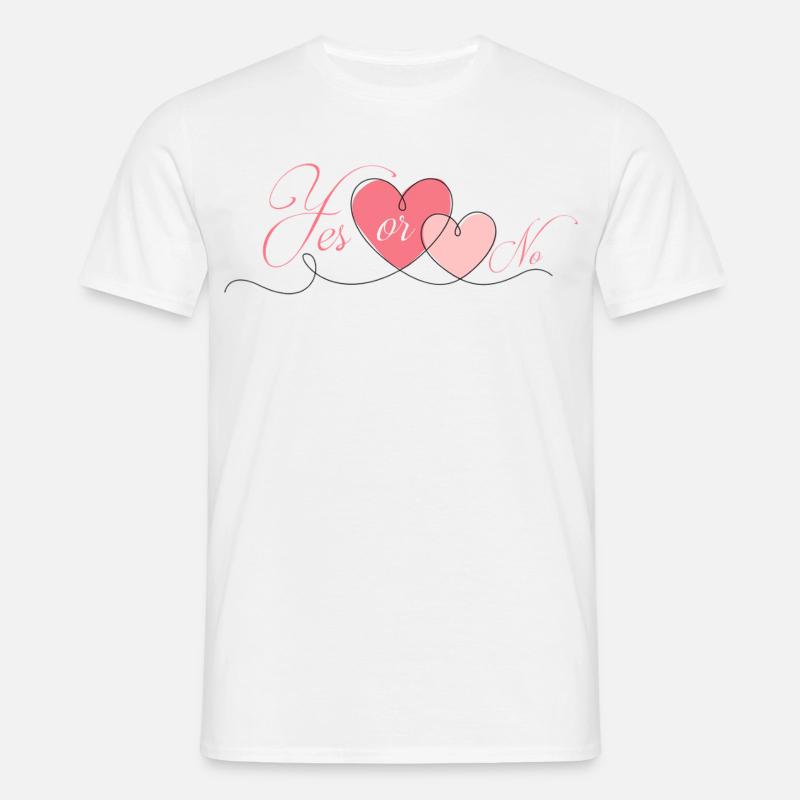 JA ODER NEIN - Männer T-Shirt - Weiß