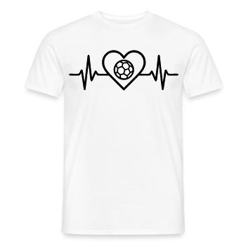 Heart Handball – Passion for Team Sports - Men's T-Shirt - white - Front - AI Model Male 178 dark (178cm)