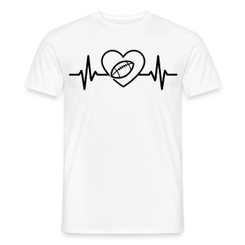 Heart Rugby XV – Passion pour les sports d’équipe - T-shirt homme - blanc - Devant - AI Model Male 178 dark (178cm)