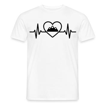 Montagnes du Cœur : Trois Sommets - T-shirt homme - blanc - Devant - AI Model Male 178 dark (178cm)