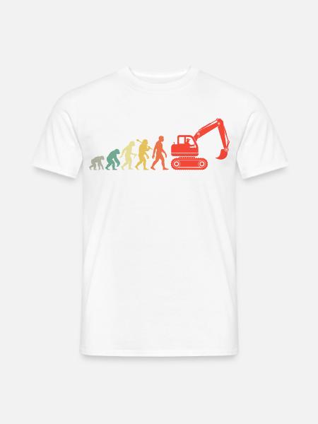 Baggerfahrer Baggerführer Evolution Bagger - Männer T-Shirt - Weiß
