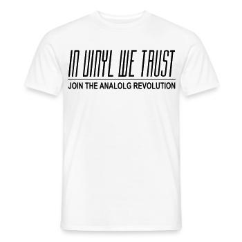 In Vinyl We Trust - Männer T-Shirt - Weiß - Vorne - AI Model Male 178 dark (178cm)