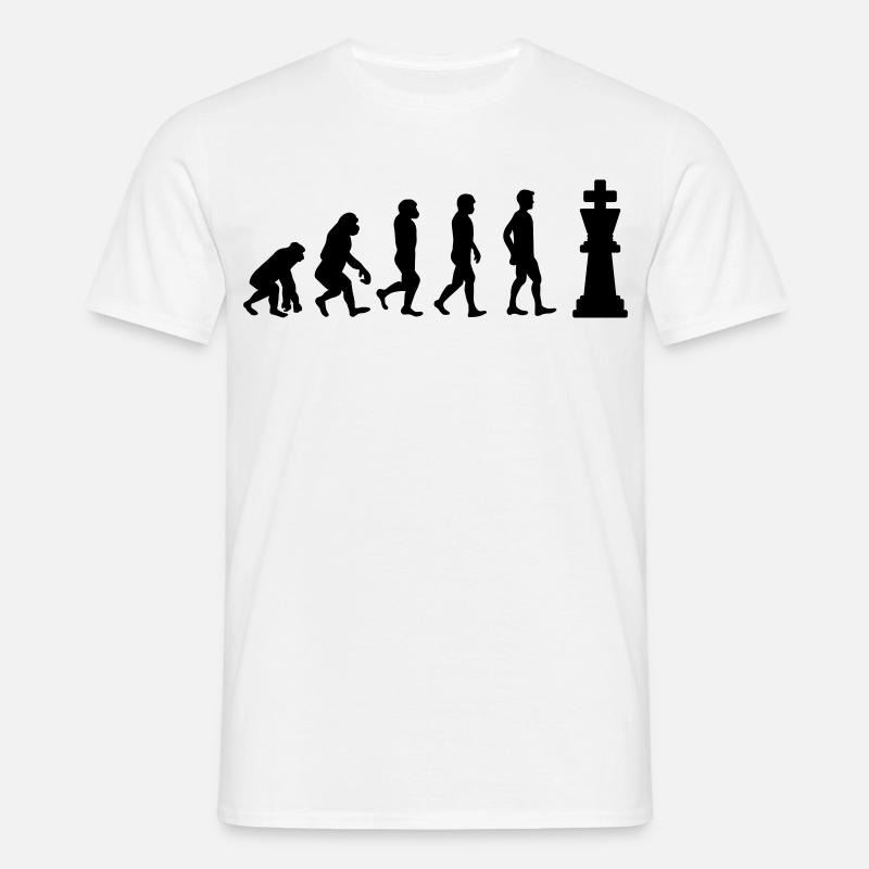 Evolution du jeu d’échecs - T-shirt Homme - blanc