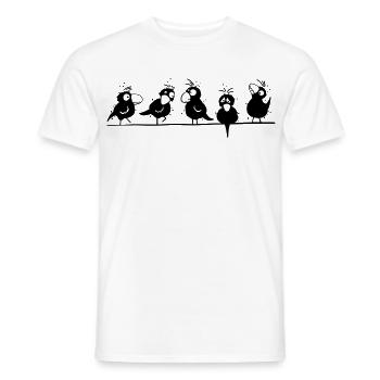 Happy Raben - Männer T-Shirt - Weiß - Vorne - AI Model Male 178 dark (178cm)