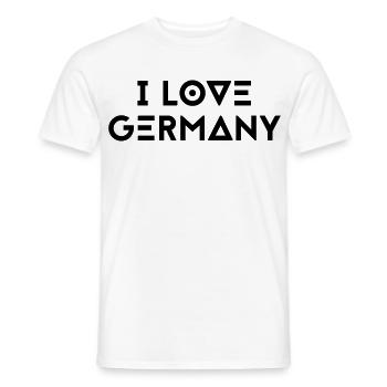 I LOVE GERMANY - Men's T-Shirt - white - Front - AI Model Male 178 dark (178cm)