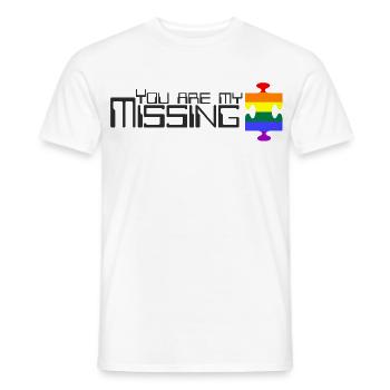 Du bist mein fehlendes Puzzleteil [Regenbogen] - Männer T-Shirt - Weiß - Vorne - AI Model Male 178 dark (178cm)
