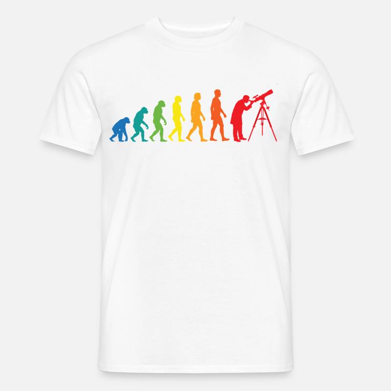 Evolution Astronomie – Weltraum Teleskop Design - Männer T-Shirt - Weiß
