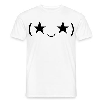 Émote Œil d’Étoile (★‿★) inspire - T-shirt homme - blanc - Devant - AI Model Male 178 dark (178cm)