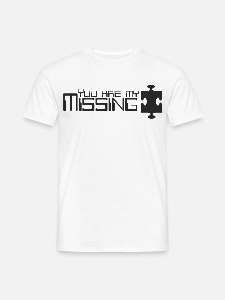 Du bist mein fehlendes Puzzleteil - Männer T-Shirt - Weiß