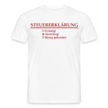 Steuererklärung Verdrängt Lustiger Spruch Humor - Männer T-Shirt - Weiß - Vorne - AI Model Male 178 dark (178cm)