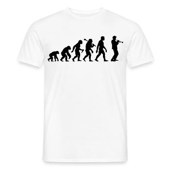 Trompeter Evolution Jazzmusiker Mit Trompete - Männer T-Shirt - Weiß - Vorne - AI Model Male 178 dark (178cm)