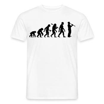 Klarinettist Evolution für Klarinette Spieler - Männer T-Shirt - Weiß - Vorne - AI Model Male 178 dark (178cm)