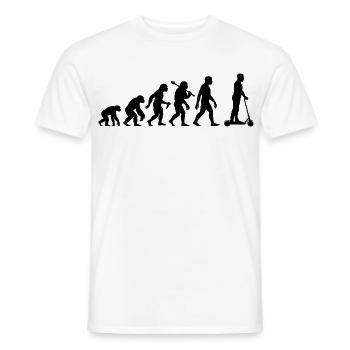 Roller Evolution Elektroroller Rollerfahrer - Männer T-Shirt - Weiß - Vorne - AI Model Male 178 dark (178cm)