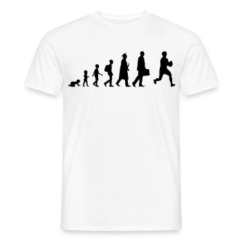 Development of the rugby player - Men's T-Shirt - white - Front - AI Model Male 178 dark (178cm)