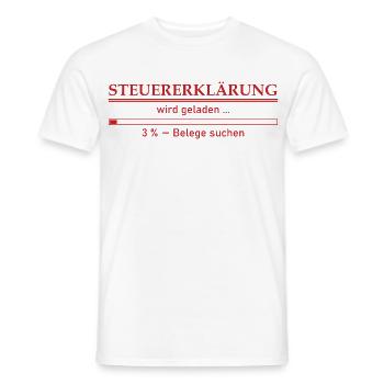 Steuererklärung Belege werden geladen - Lustig - Männer T-Shirt - Weiß - Vorne - AI Model Male 178 dark (178cm)