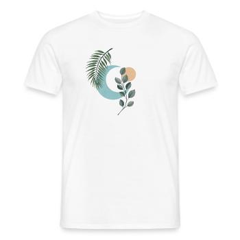 Botanical Moon Sun Serenity - Men's T-Shirt - white - Front - AI Model Male 178 dark (178cm)