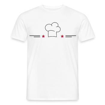 Design for cooking aprons - Men's T-Shirt - white - Front - AI Model Male 178 dark (178cm)