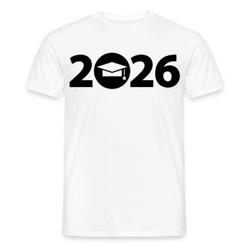 Graduation 2026, Abi 2026, graduation 2026 - Men's T-Shirt - white - Front - AI Model Male 178 dark (178cm)