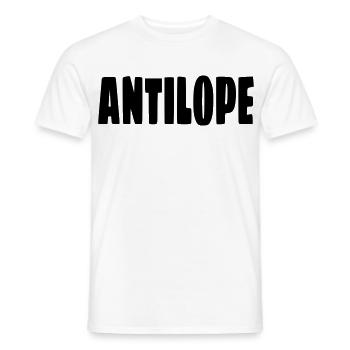 Antilope. Pour les personnes en fauteuil roulant avec humour # - T-shirt homme - blanc - Devant - AI Model Male 178 dark (178cm)