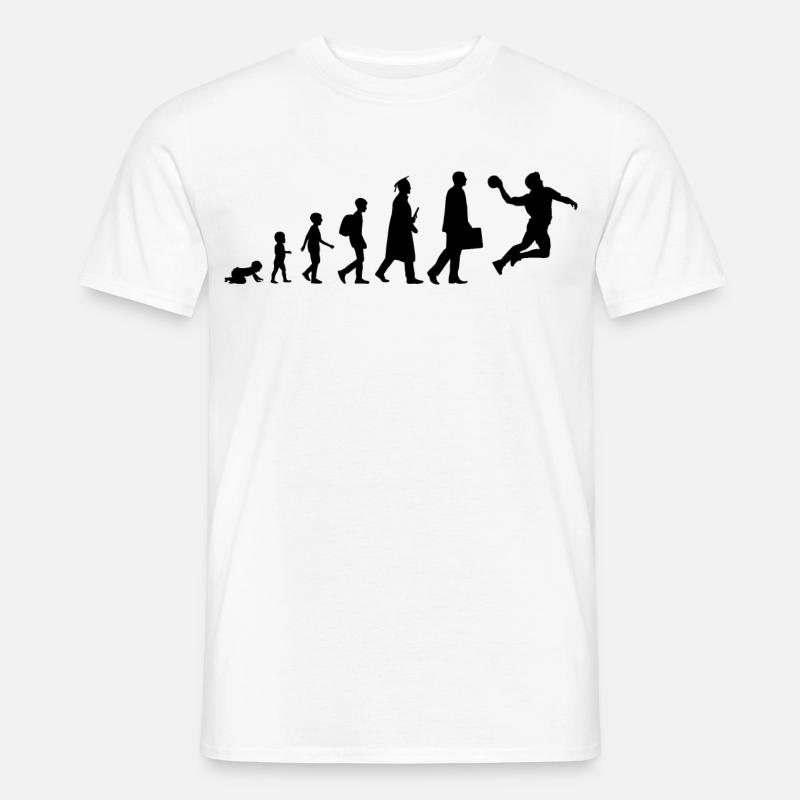 Die Entwicklung eines Handballers - Männer T-Shirt - Weiß