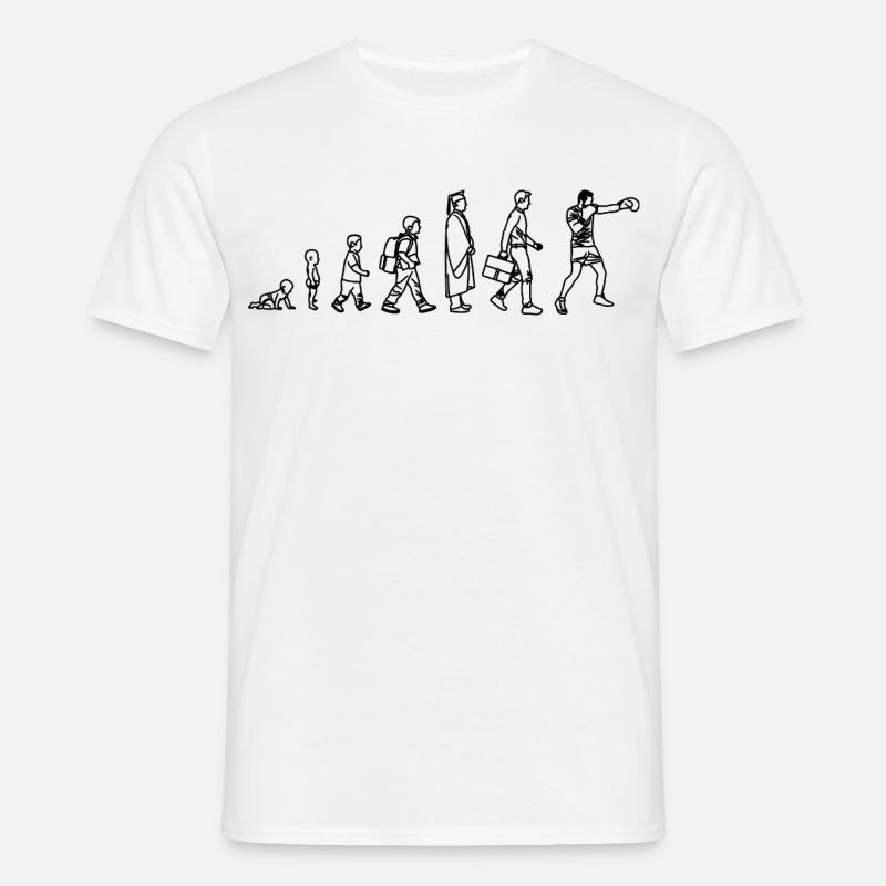 Évolution de la boxe - T-shirt Homme - blanc
