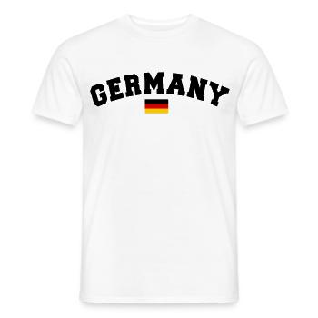 DEUTSCHLAND GERMANY EUROPA DEUTSCHE SPORT FAN - Männer T-Shirt - Weiß - Vorne - AI Model Male 178 dark (178cm)