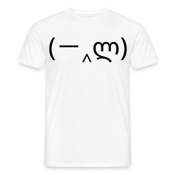 Facepalm Emoticon (－‸ლ) Hand vorm Gesicht - Männer T-Shirt - Weiß - Vorne - AI Model Male 178 dark (178cm)