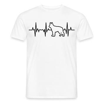 Berger allemand Pulse - T-shirt homme - blanc - Devant - AI Model Male 178 dark (178cm)