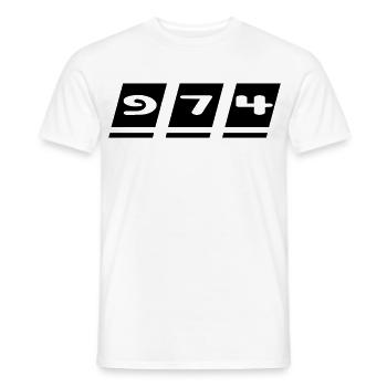 Design 974 - La Réunion - T-shirt homme - blanc - Devant - AI Model Male 178 dark (178cm)