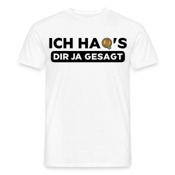 Ich habs dir ja gesagt Bitcoin Crypto Kryptowährun - Männer T-Shirt - Weiß - Vorne - AI Model Male 178 dark (178cm)