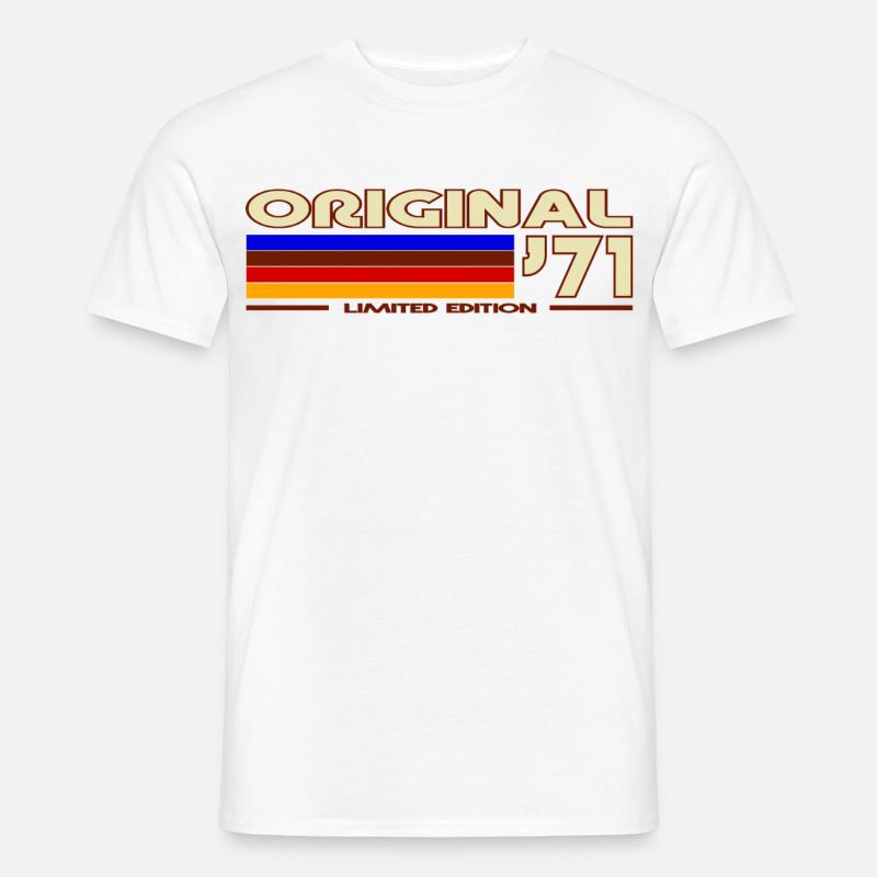 Originales 71 Rainbow Retro-Abzeichen - Männer T-Shirt - Weiß