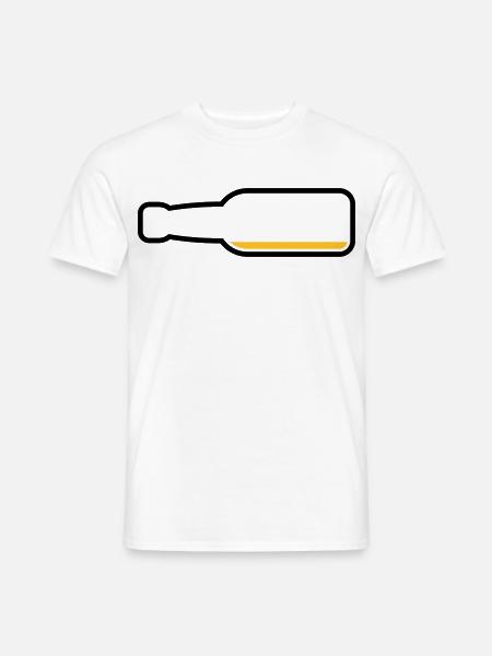 Bottiglia di birra vuota (Simbolo birra / POS 2C) - T-shirt uomo - bianco