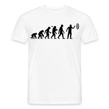 Darts Evolution Dart Zielen Auf Zielscheibe - Männer T-Shirt - Weiß - Vorne - AI Model Male 178 dark (178cm)