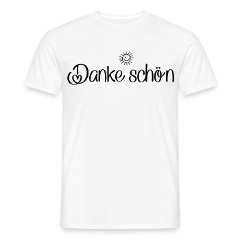 Thank you - Men's T-Shirt - white - Front - AI Model Male 178 dark (178cm)