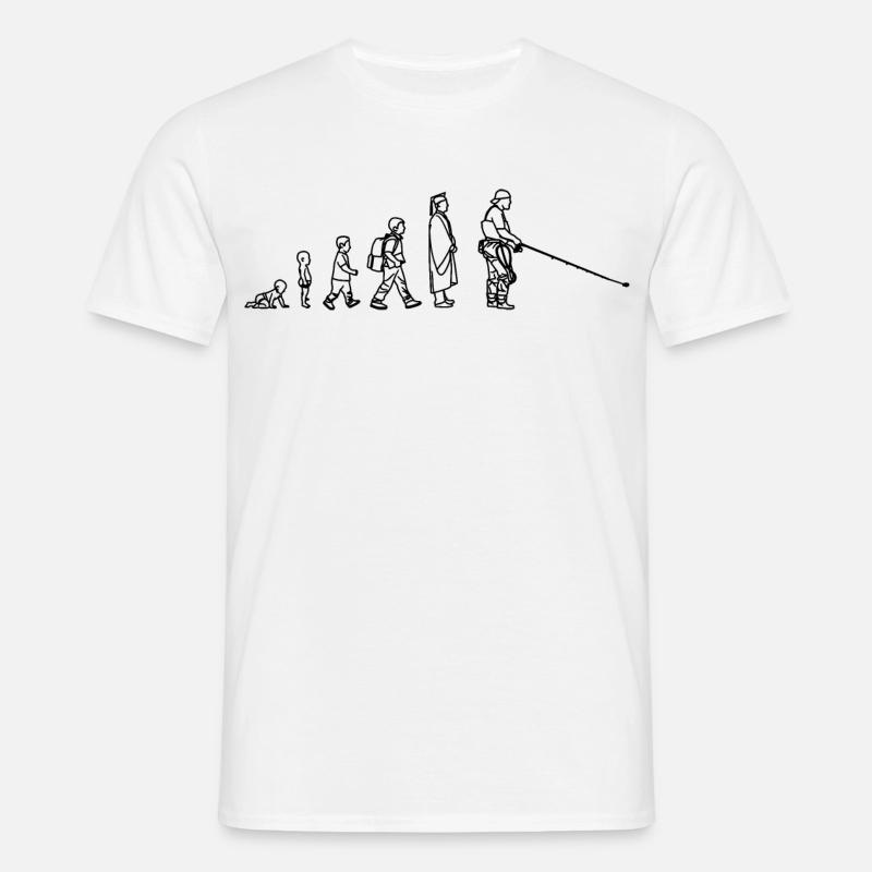 Fischer Evolution - Männer T-Shirt - Weiß