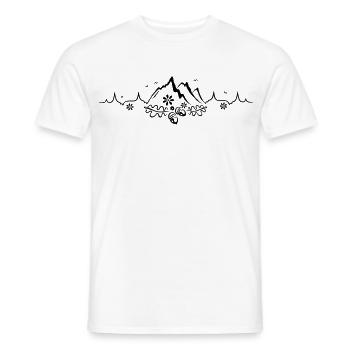 l'amour pour la randonnée et l'alpinisme - T-shirt homme - blanc - Devant - AI Model Male 178 dark (178cm)
