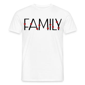Famille - T-shirt homme - blanc - Devant - AI Model Male 178 dark (178cm)