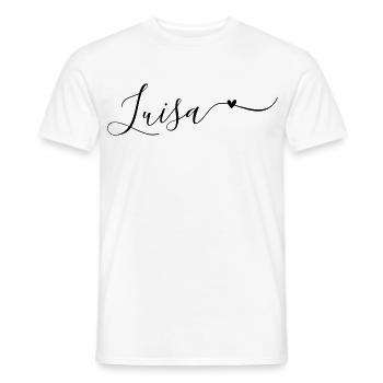 Luisa Name Vorname Dekorativ - Männer T-Shirt - Weiß - Vorne - AI Model Male 178 dark (178cm)