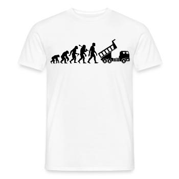 Kipplaster Fahrer Evolution Für LKW-Fahrer - Männer T-Shirt - Weiß - Vorne - AI Model Male 178 dark (178cm)