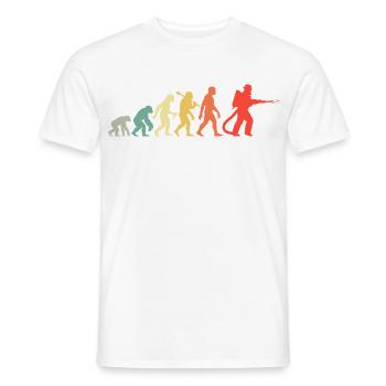 Feuerwehr Evolution Für Den Feuerwehrmann - Männer T-Shirt - Weiß - Vorne - AI Model Male 178 dark (178cm)