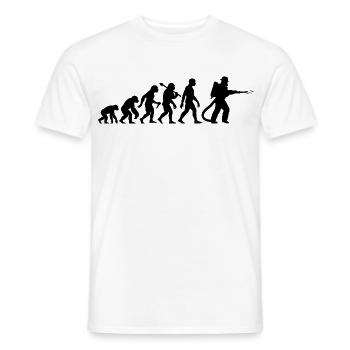 Feuerwehr Feuerwehrmann Evolution Für Den Einsatz - Männer T-Shirt - Weiß - Vorne - AI Model Male 178 dark (178cm)