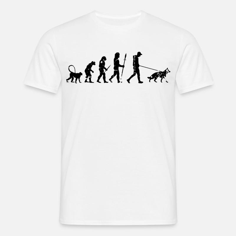 German Shepherd Evolution - Men's T-Shirt - white