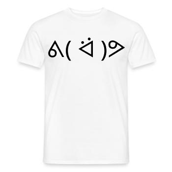 Émoticône Danse ᕕ( ᐛ )ᕗ Joyeuse - T-shirt homme - blanc - Devant - AI Model Male 178 dark (178cm)