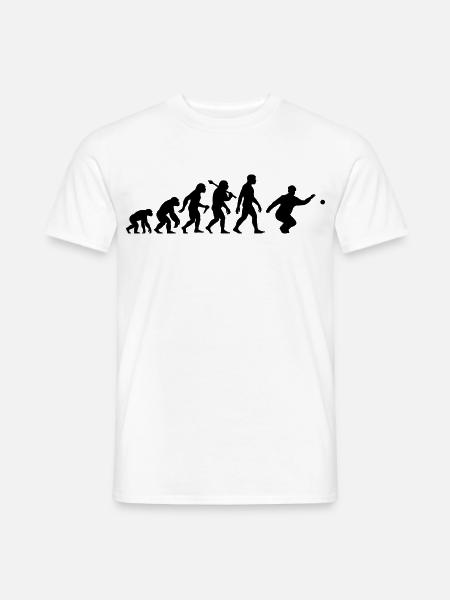 Boccia Und Petanque Evolution Wurf Spieler - Männer T-Shirt - Weiß